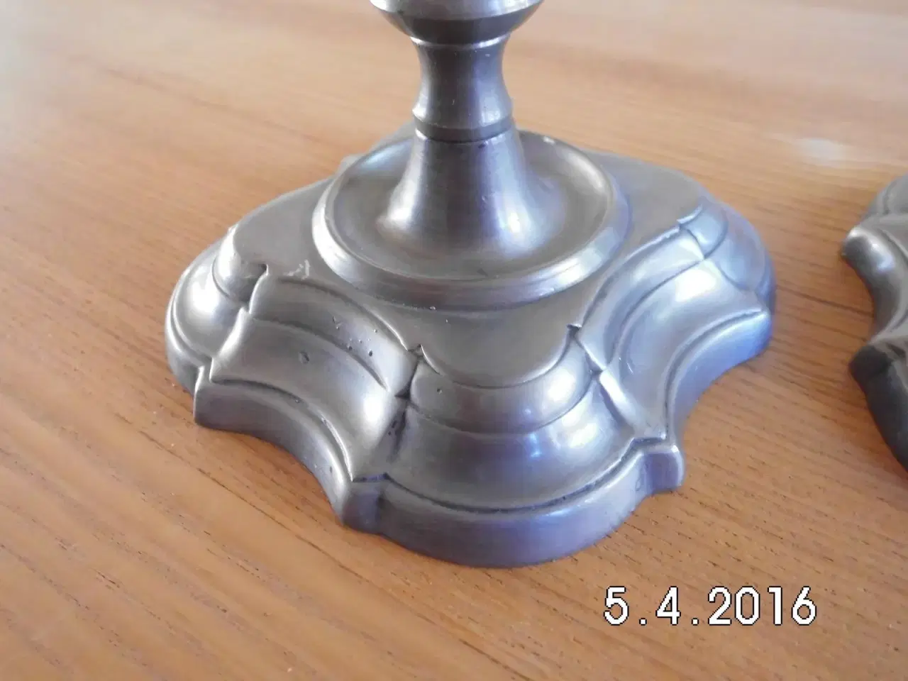 Billede 3 - Tin/bly lysestage
