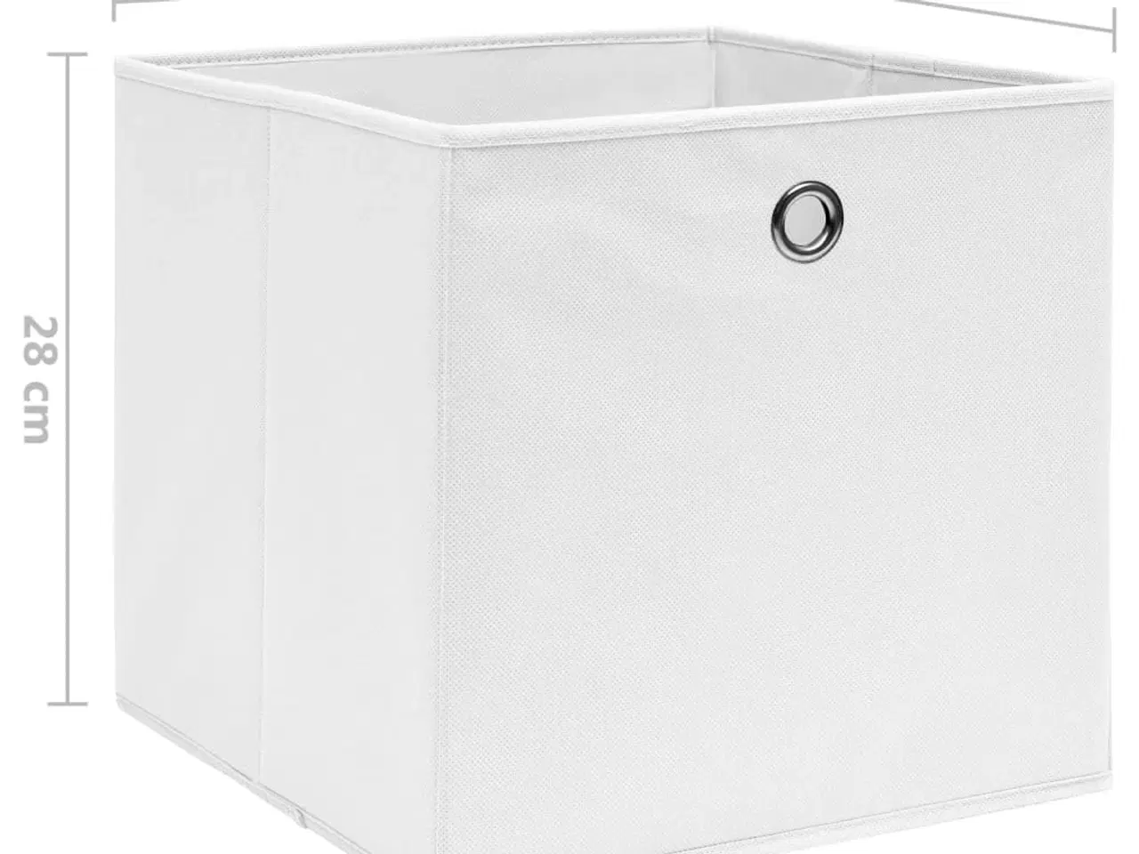 Billede 5 - Opbevaringskasser 10 stk. ikke-vævet stof 28x28x28 cm hvid