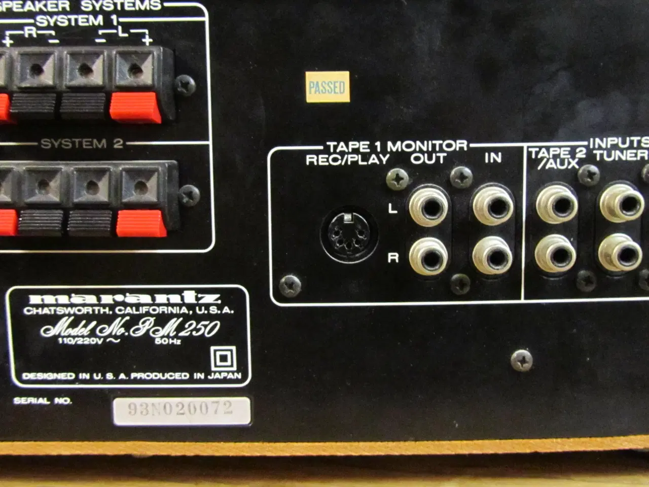 Billede 4 - VINTAGE MARANTZ PM-250 FORSTÆRKER