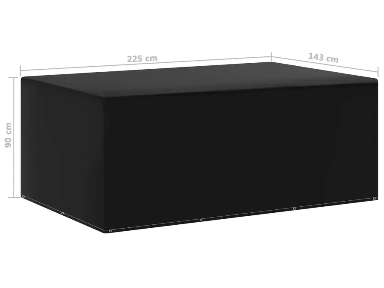 Billede 5 - Havemøbelovertræk 7 snørehuller 143x225x90 cm