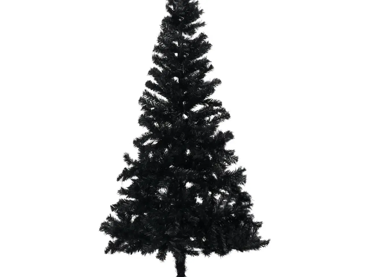 Billede 1 - Kunstigt juletræ med juletræsfod 150 cm PVC sort