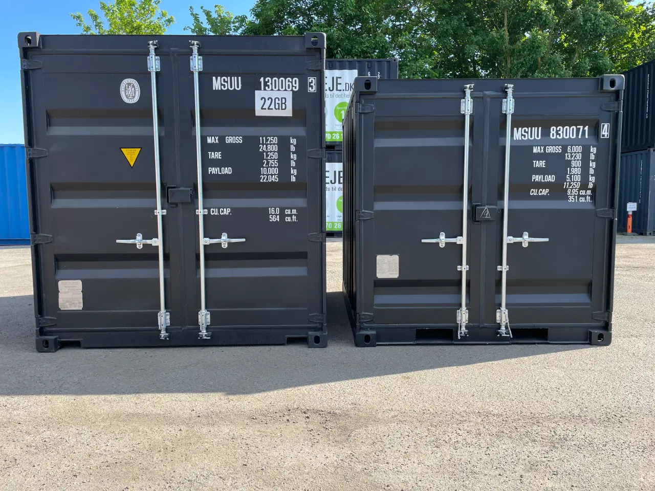 Billede 1 - Nye 8 eller 10 fods containere i Sort