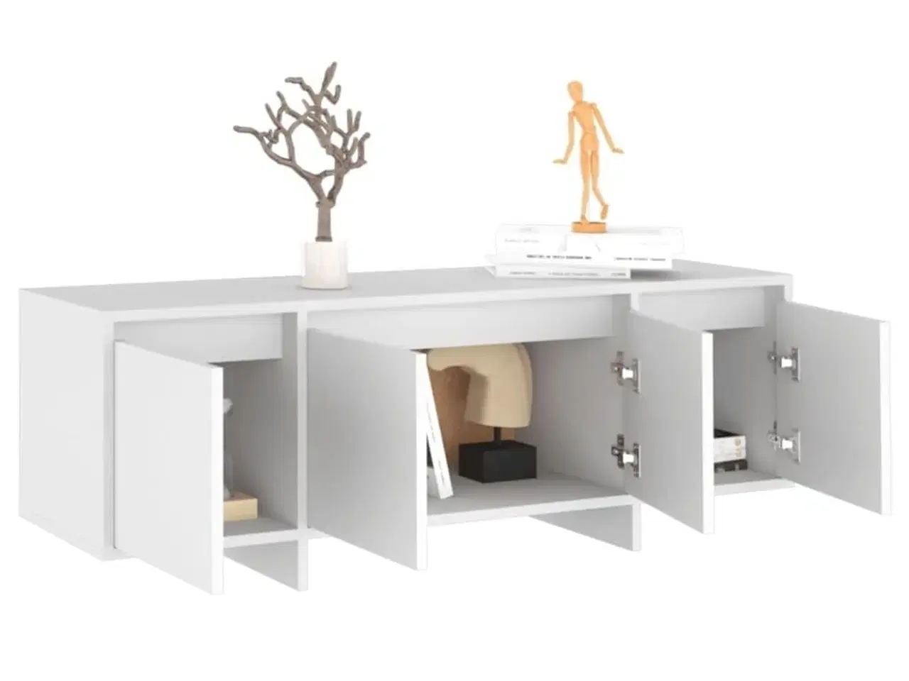 Billede 5 - Tv-bord 120x30x40,5 cm konstrueret træ hvid
