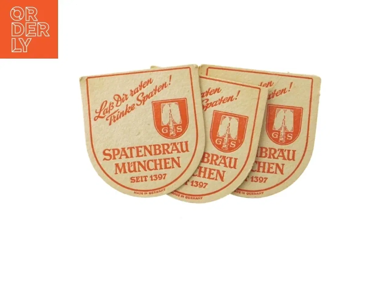 Billede 1 - Vintage Spatenbr&#228;u Munchen ølbrikker fra Gs (str. 11,5x11 cm)