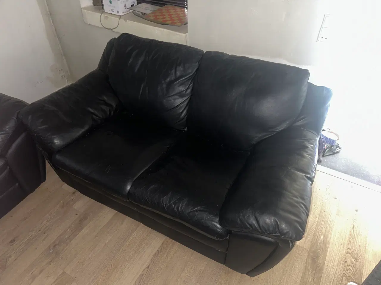 Billede 1 - 2 Pers. Lædersofa