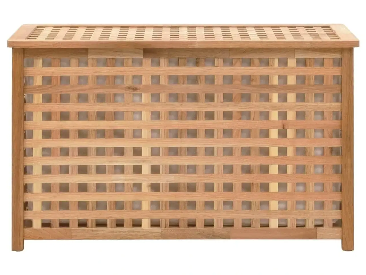 Billede 3 - Vasketøjskurv 77,5 x 37,5 x 46,5 cm massivt valnøddetræ