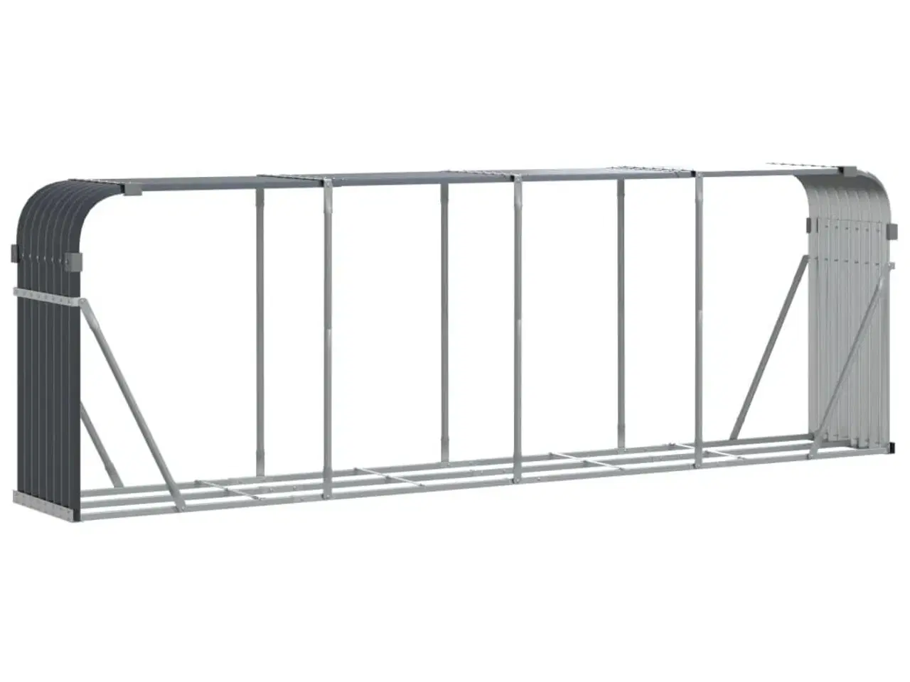 Billede 2 - Brændestativ 300x45x100 cm galvaniseret stål antracitgrå