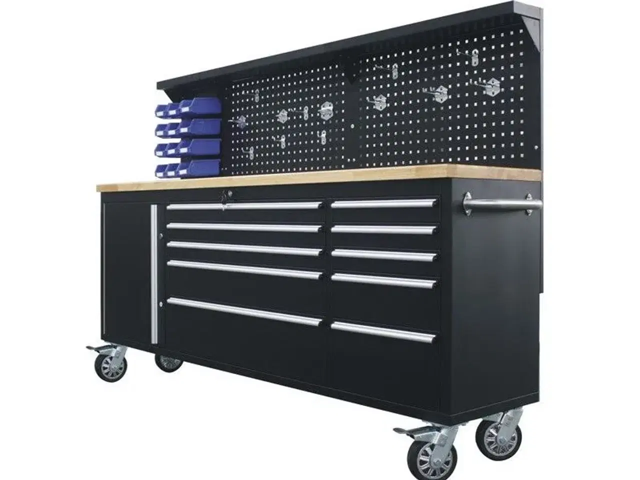 Billede 1 - 215 cm værkstedsvogn + arbejdsbord