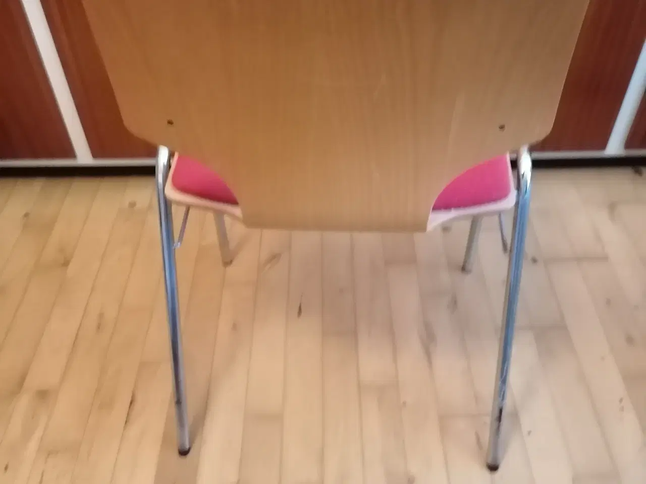 Billede 3 - Stabel stole krom stel sæde i formspændt bøg