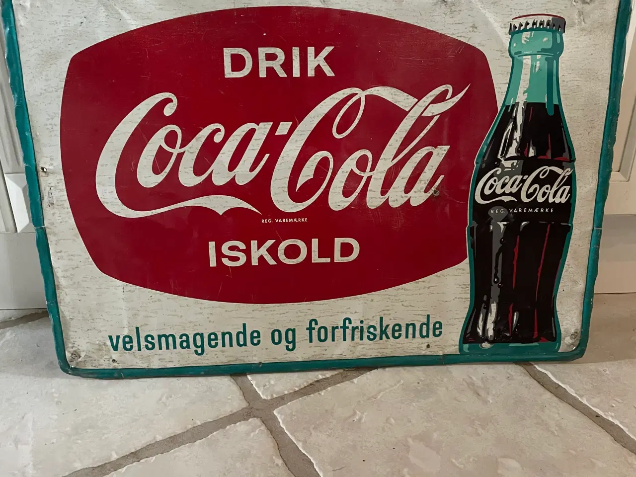 Billede 1 - Gl. dansk Coca Cola reklameskilt