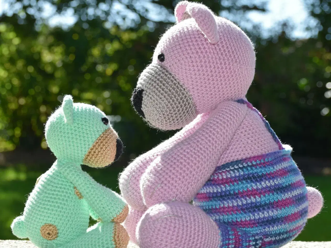 Billede 1 - Hæklede bamser og mini-bamser