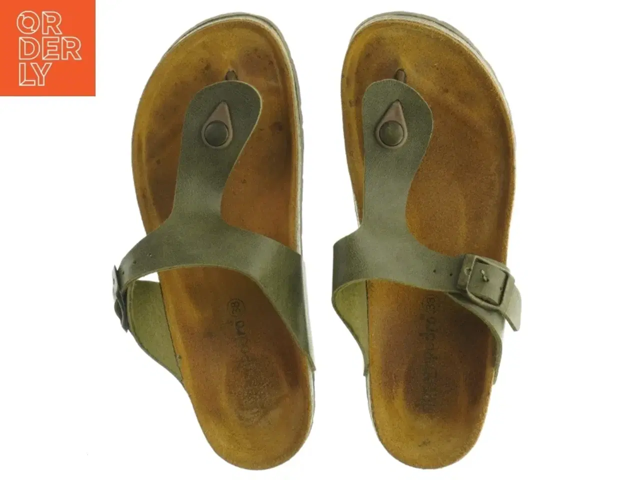 Billede 1 - Brugte grønne sandaler (str. 38)