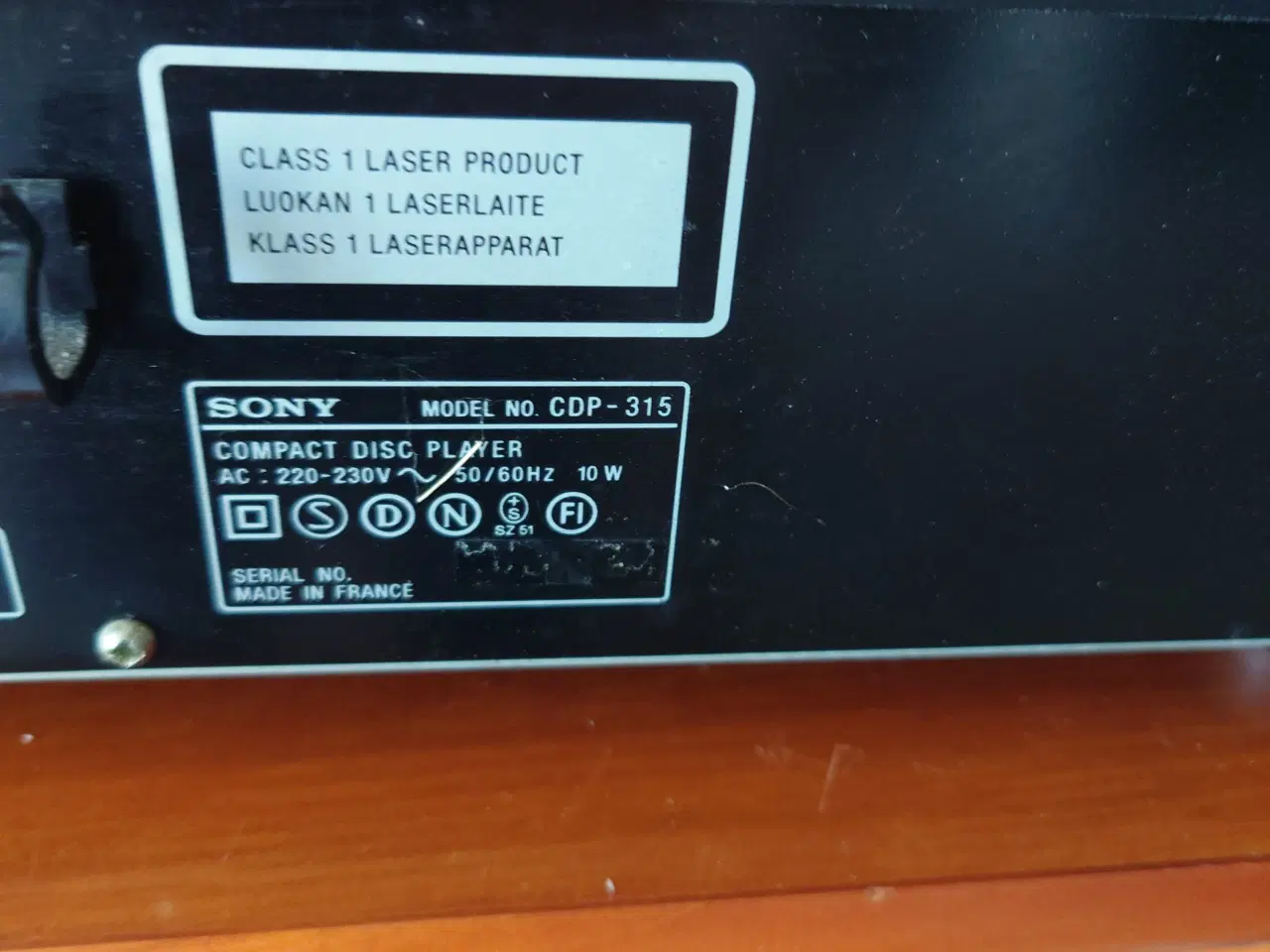 Billede 8 - Sony CDP-315 CD afspiller Optisk digital udgang