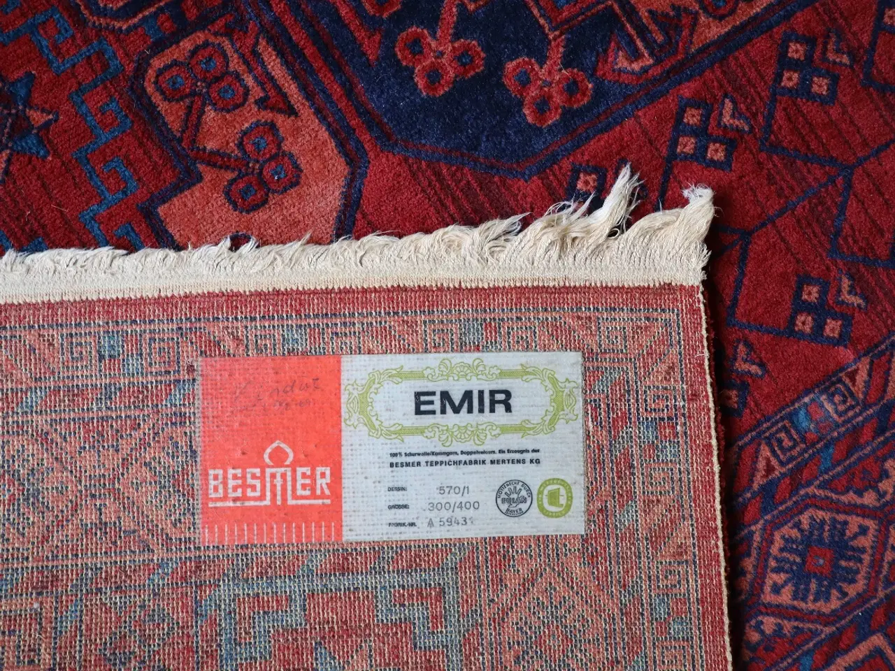 Billede 3 - Ægte Besmer Emir tæppe / gulvtæppe