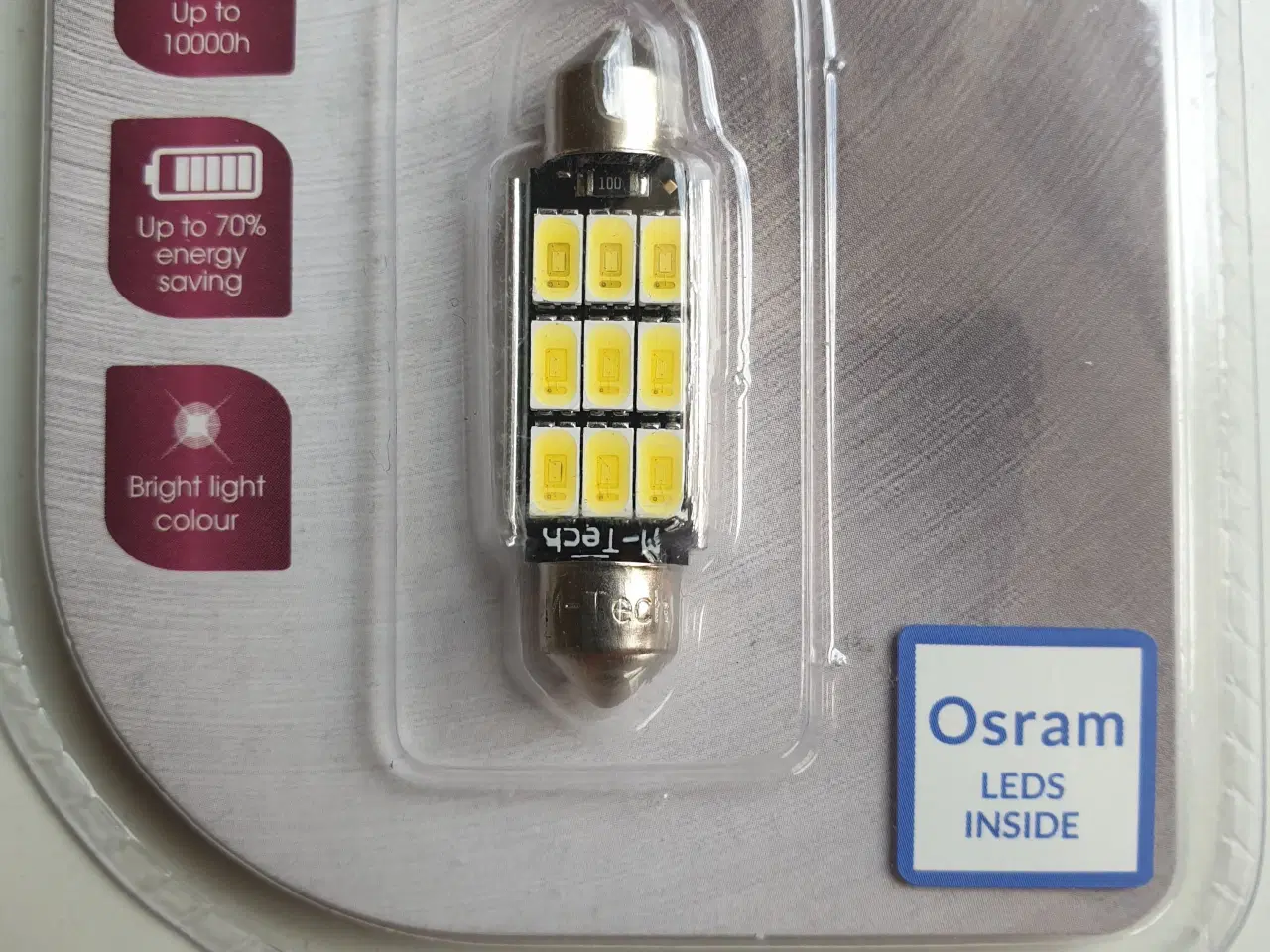 Billede 2 - LED Pære 9 SMD 5630 LED CANBUS C5W C10W SV8.5 41mm