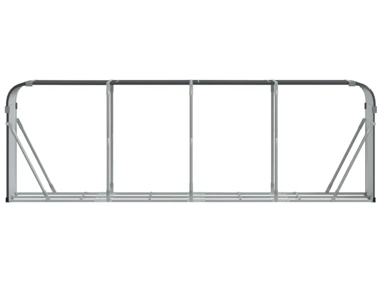 Billede 4 - Brændestativ 300x45x100 cm galvaniseret stål antracitgrå