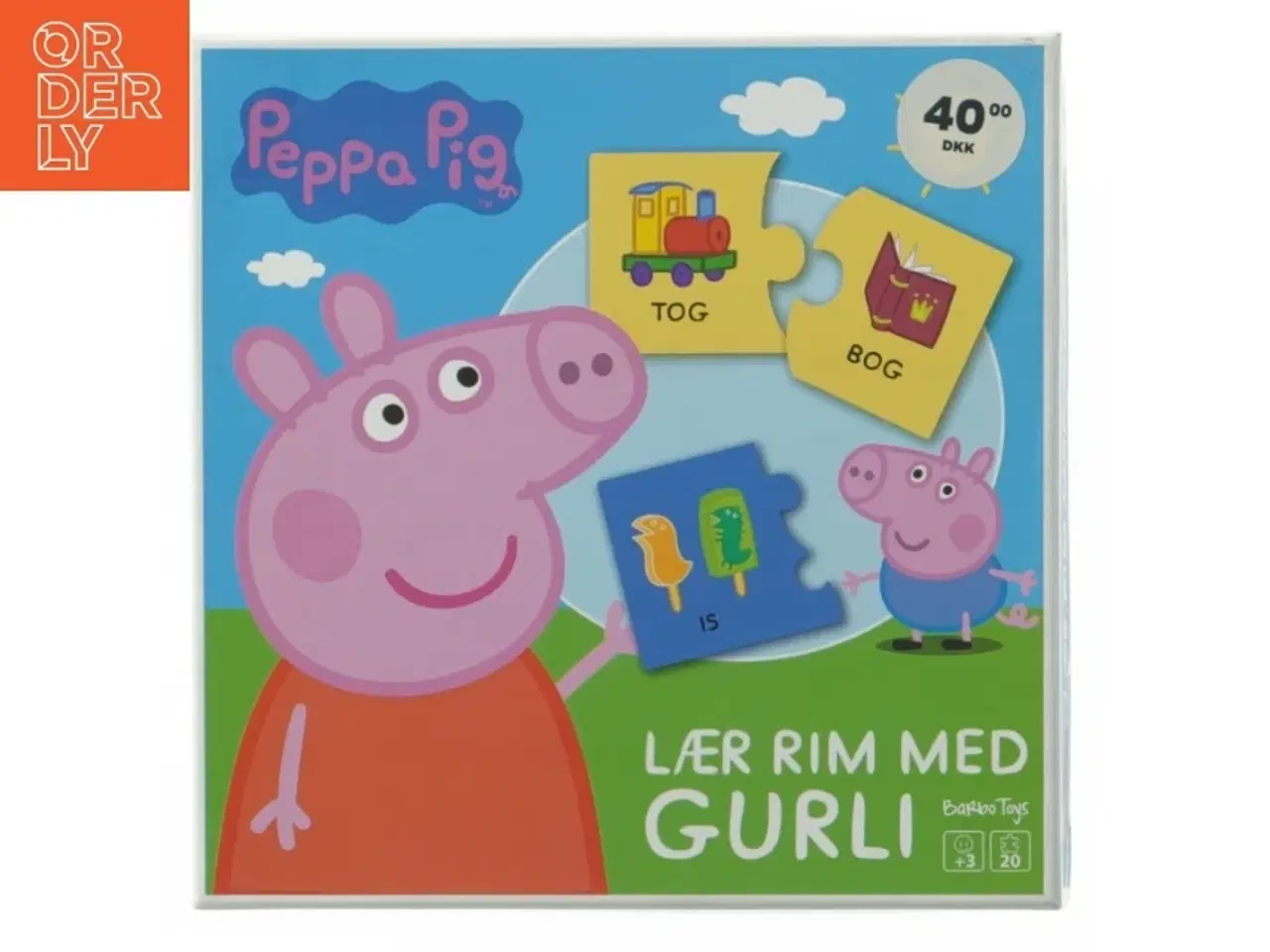 Billede 1 - Velholdt Gurli Gris lær-at-rime puslespil