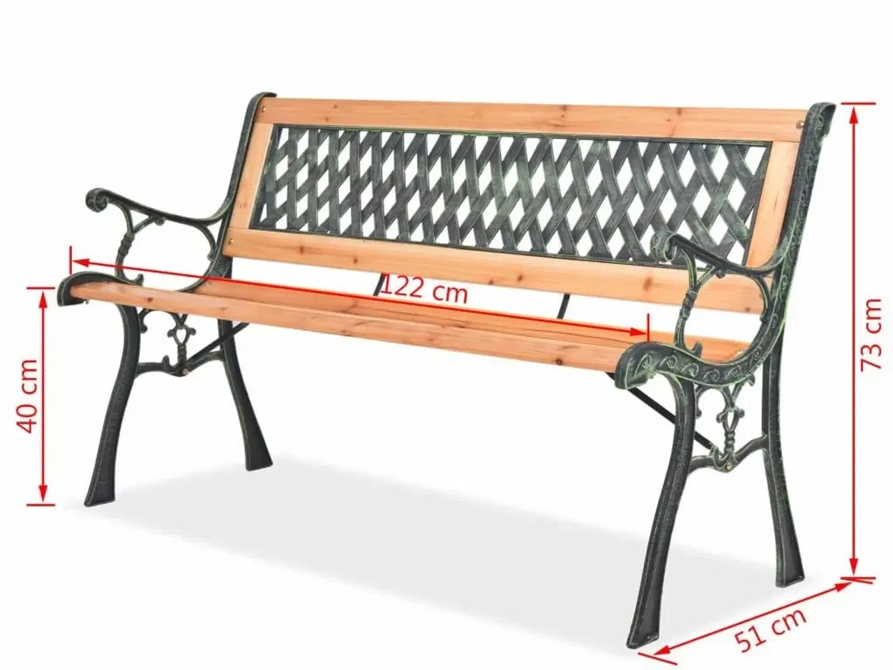 Billede 7 - Havebænk 122 cm træ