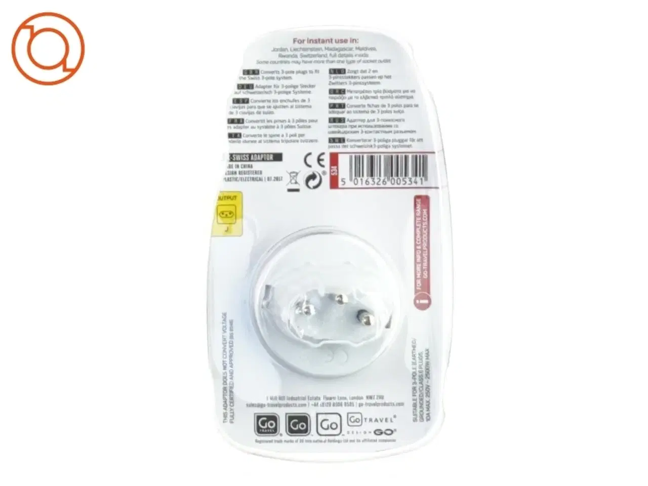 Billede 1 - Omformer/adaptor fra Go Travel (str. 6 cm)