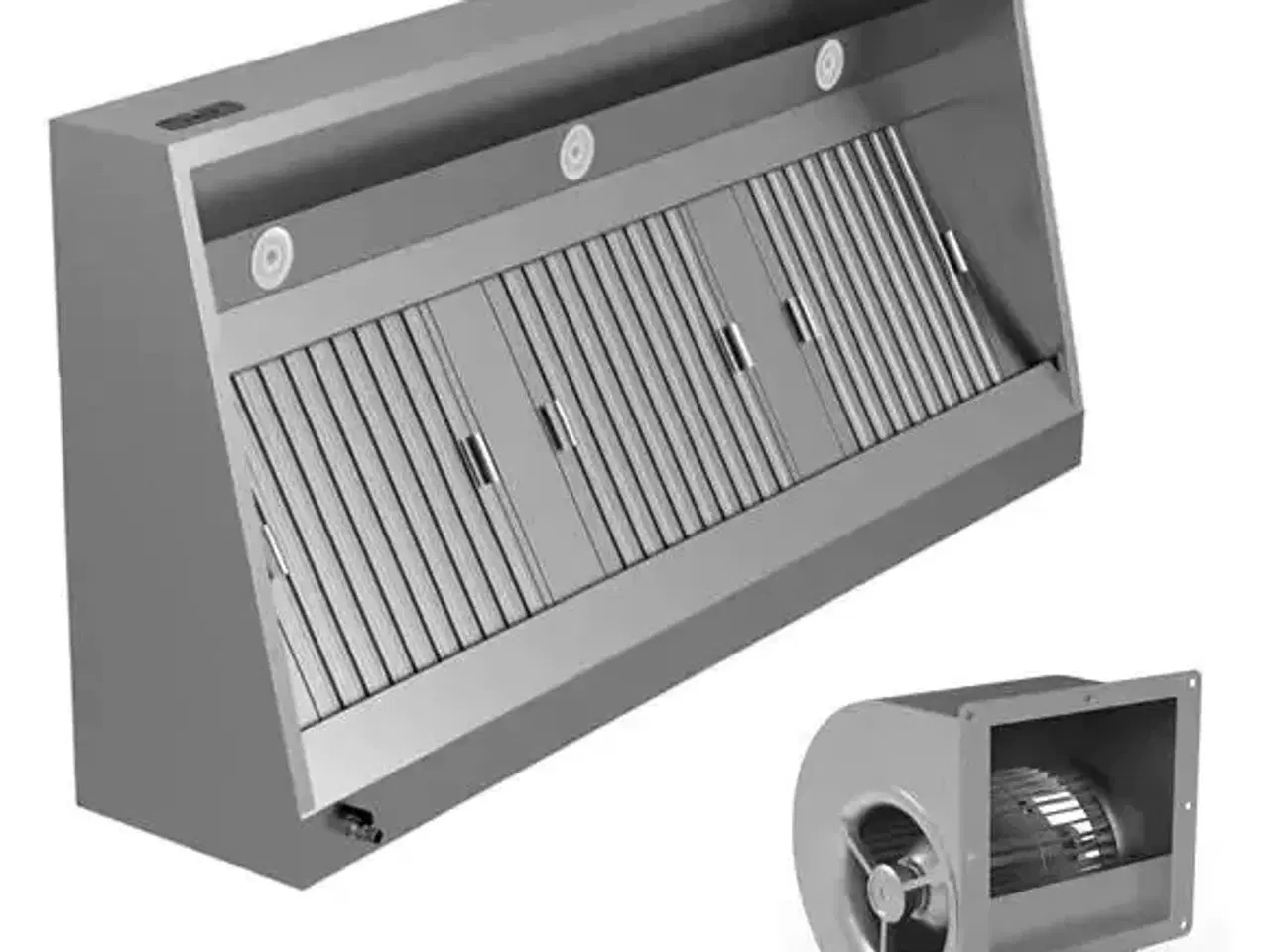 Billede 1 - Industriemfang med motor – 2400 x 700 x 540 mm