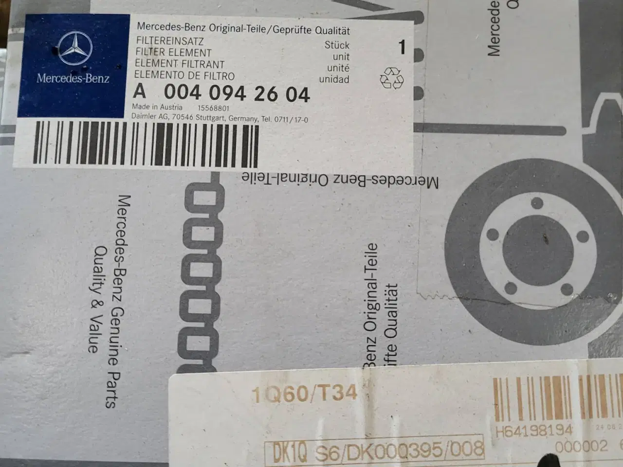 Billede 1 - Luftfiltre til Gl- Sprintere.