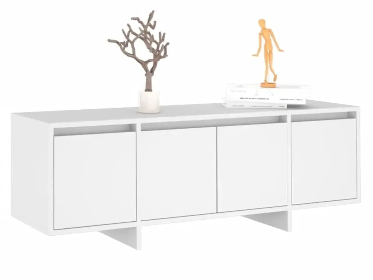 Billede 4 - Tv-bord 120x30x40,5 cm konstrueret træ hvid