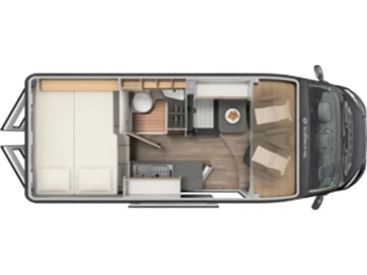 Billede 30 - 2024 - SunLight Cliff 601 Adventure Edition   Modellen under 6 meter med 2 x dobbeltseng i bag