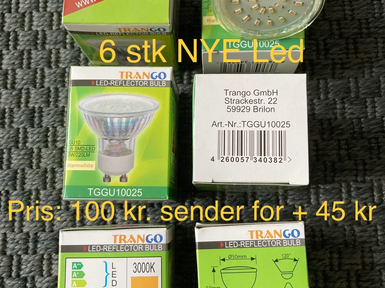 Billede 1 - Led pære 6 stk NYE GU10