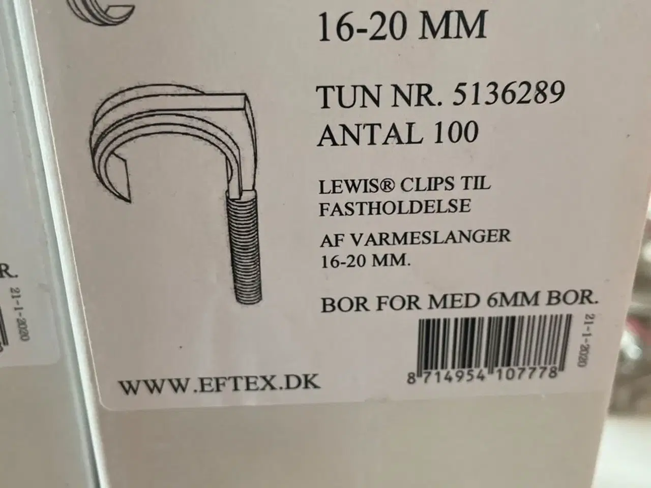 Billede 2 - Lewis Clips 16-20 mm fastholdelse af varme slanger