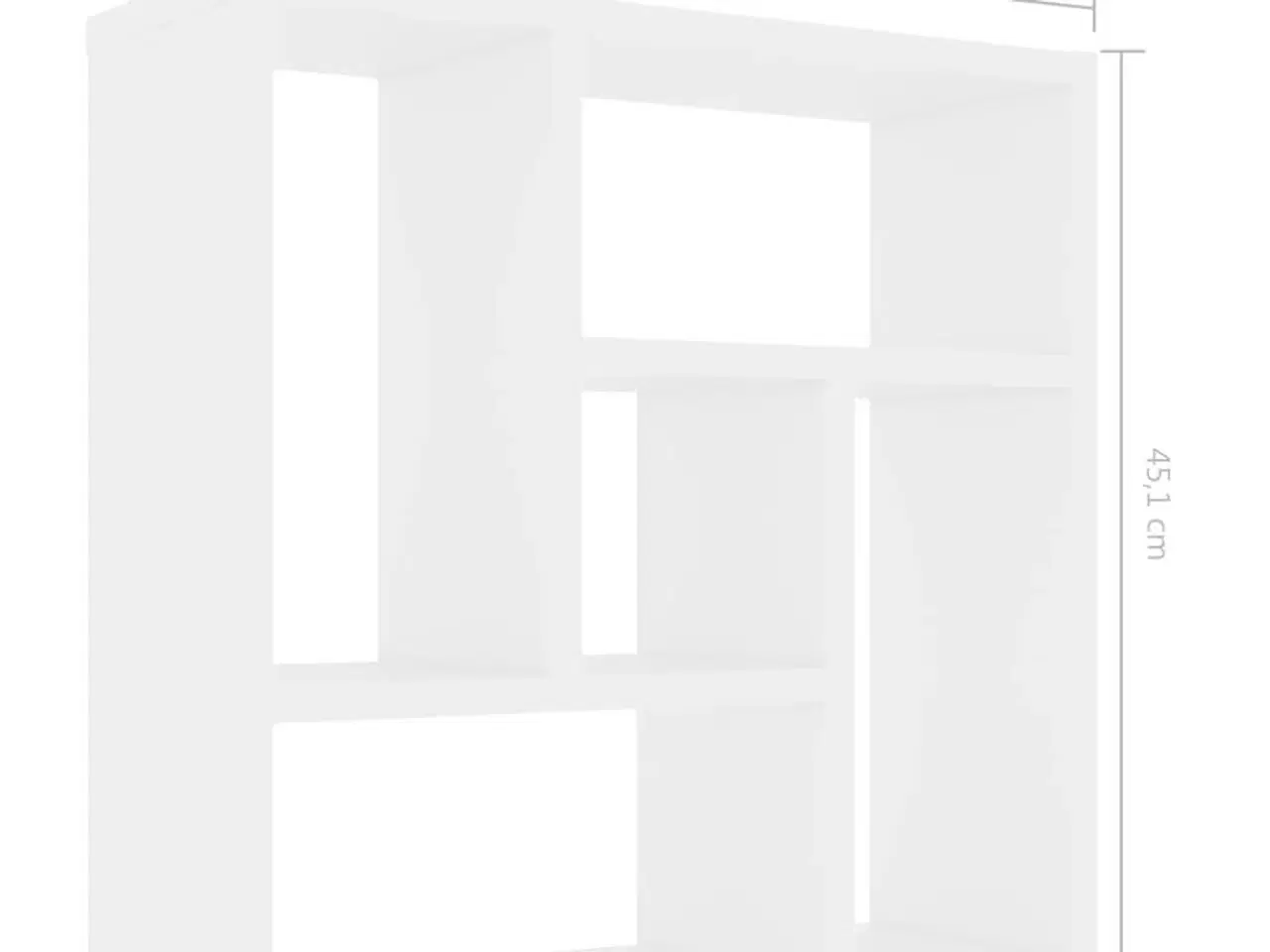 Billede 6 - Vægreol 45,1x16x45,1 cm konstrueret træ hvid
