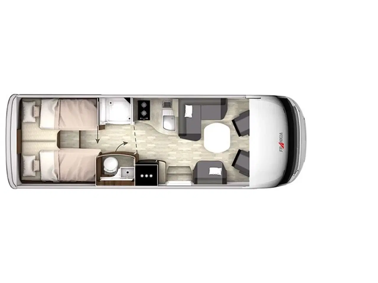 Billede 5 - 2025 - Frankia Platin Pure I 7400 GD Edition   Top udstyret 5 Stjernet Camper på Mercedes