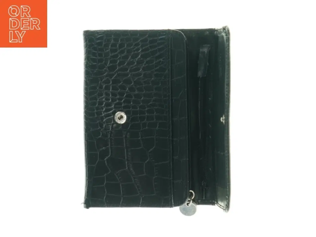 Billede 6 - Sort krokodillepræget damepung fra Ledermoda (str. 14 x 10 cm)