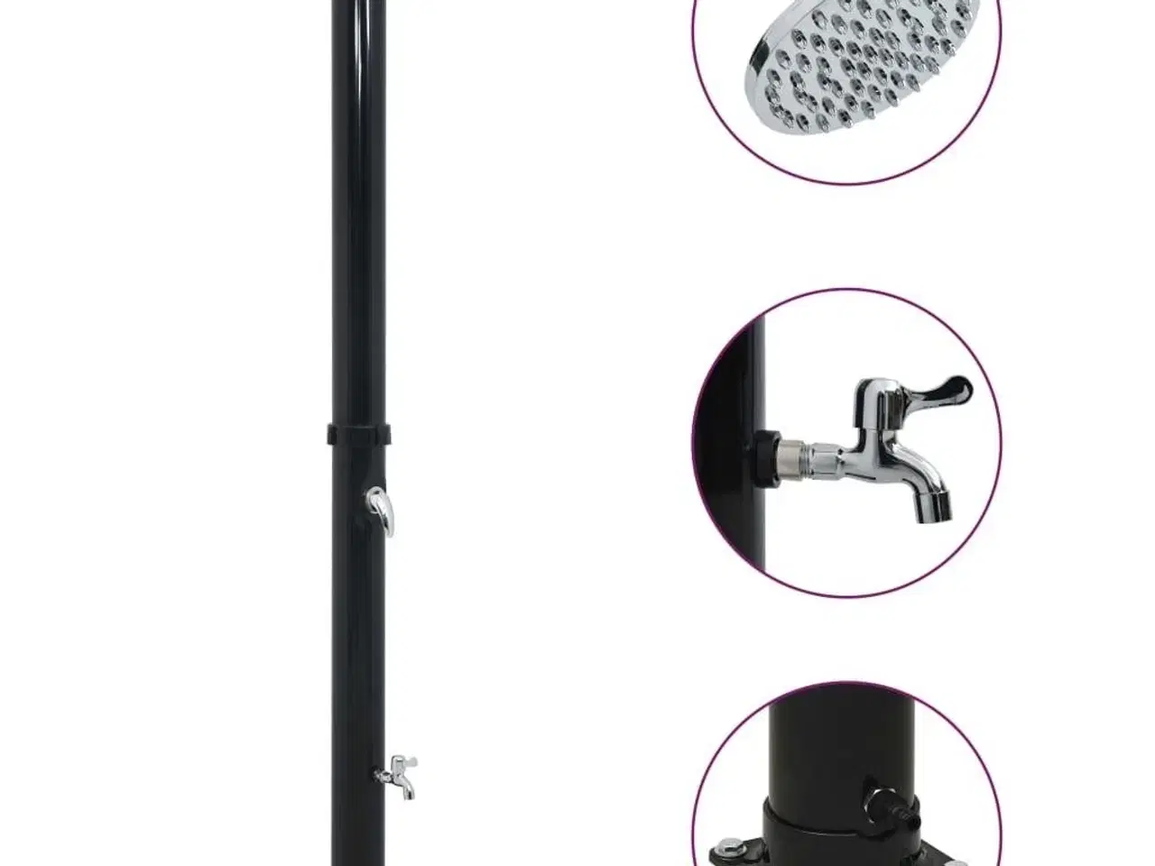 Billede 2 - Soldrevet bruser 220 cm 20 l sort