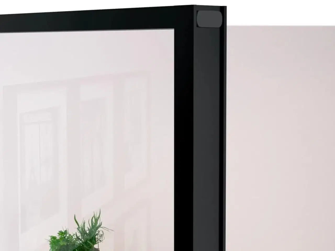 Billede 5 - Dør 83x201,5 cm hærdet glas og aluminium sort