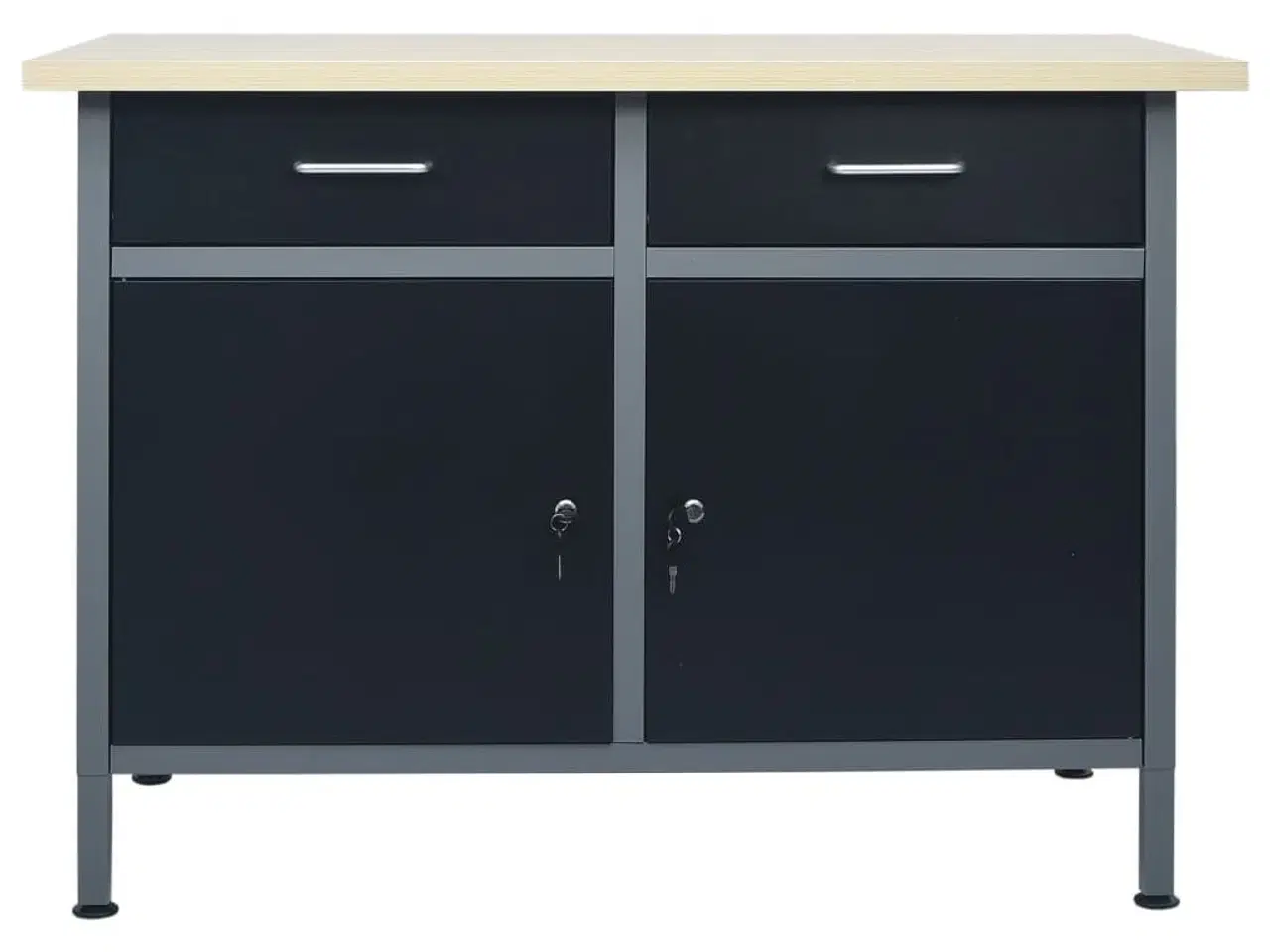 Billede 3 - Arbejdsbord 120x60x85 cm stål sort