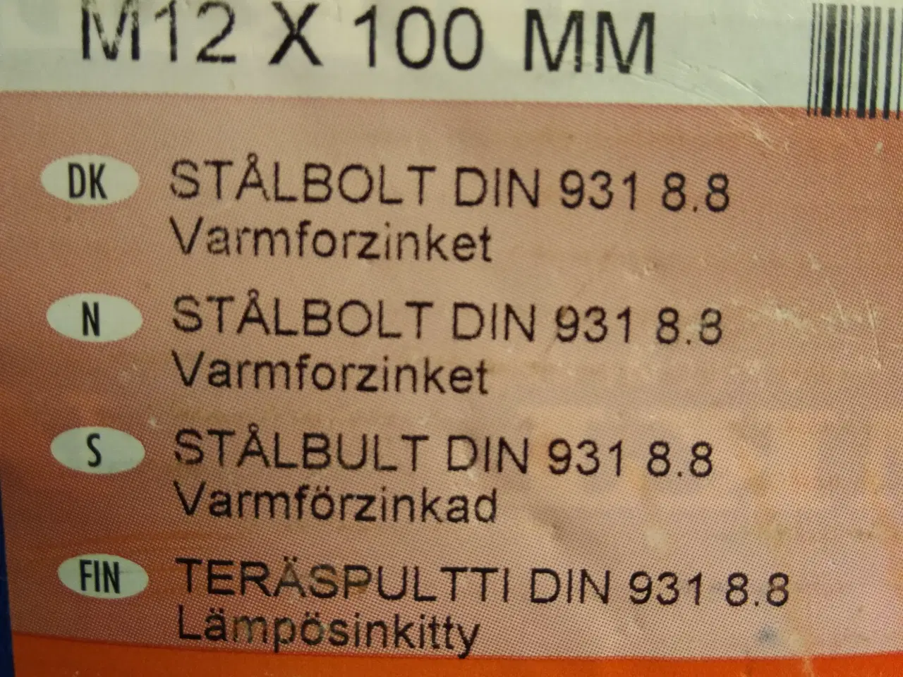 Billede 2 - Varmforzinkede bolte