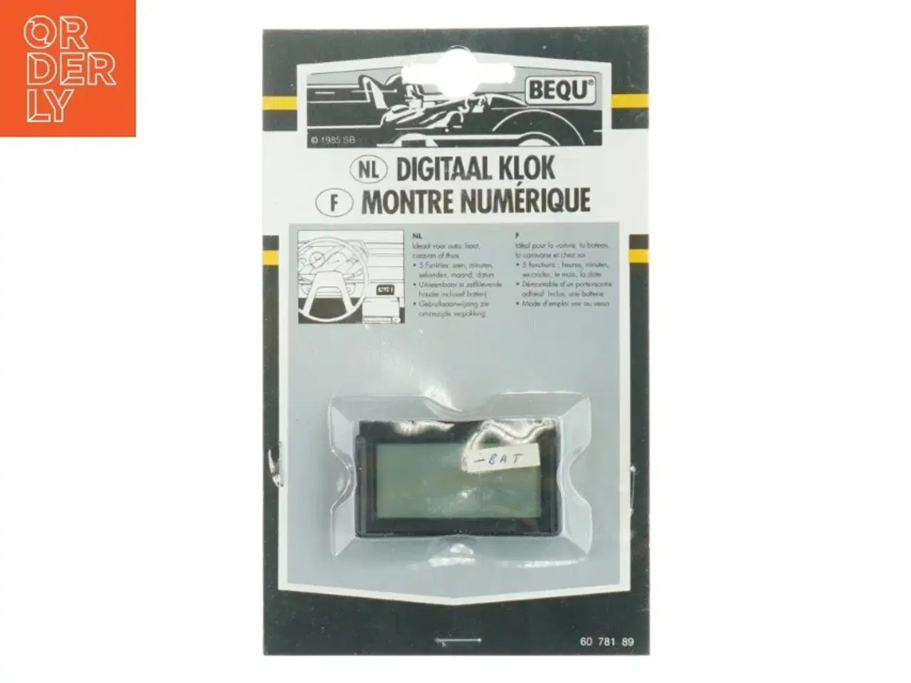 Billede 1 - Digitalt ur fra Bequ (str. 6x3,5 cm)