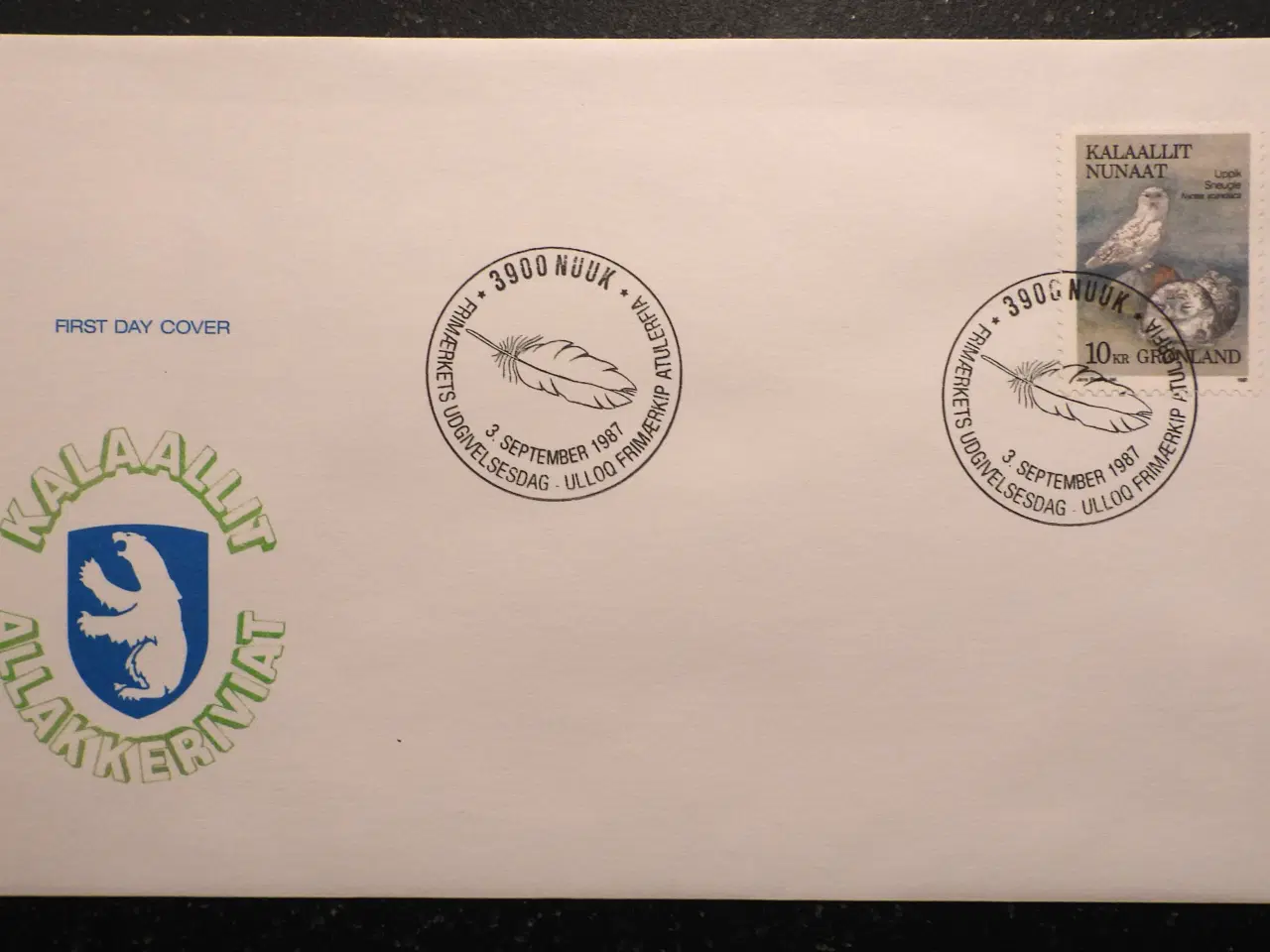 Billede 7 - GRØNLAND, FØRSTEDAGSKUVERTER 1987