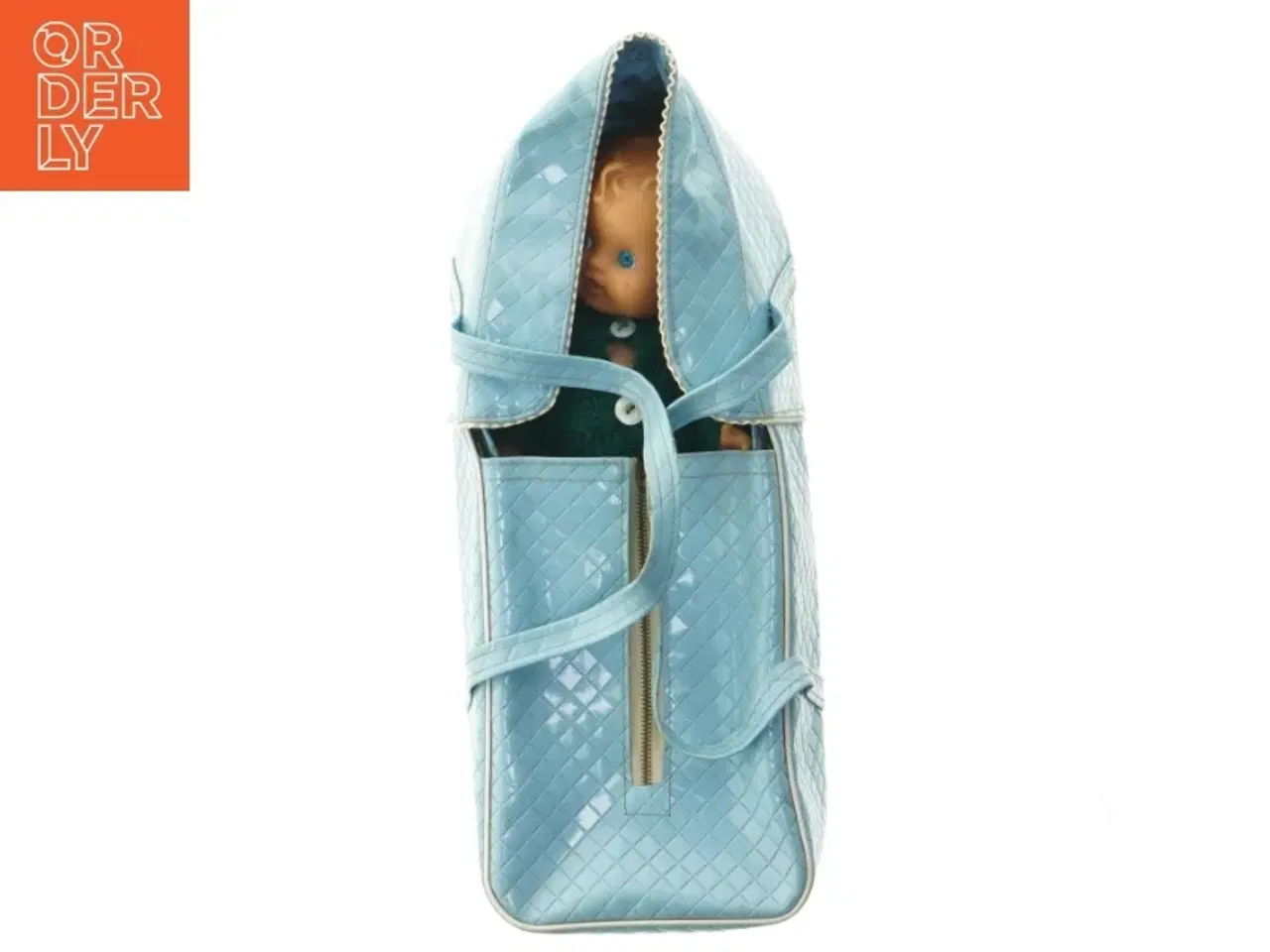 Billede 1 - 1950&#39;er Dukke med babylift vugge MCM(str. 37 cm)