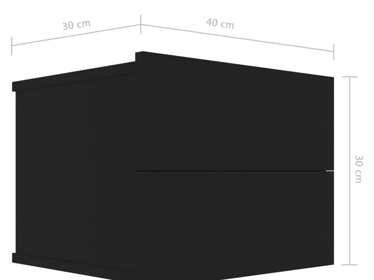 Billede 8 - Sengeborde 2 stk. 40x30x30 cm konstrueret træ Sort