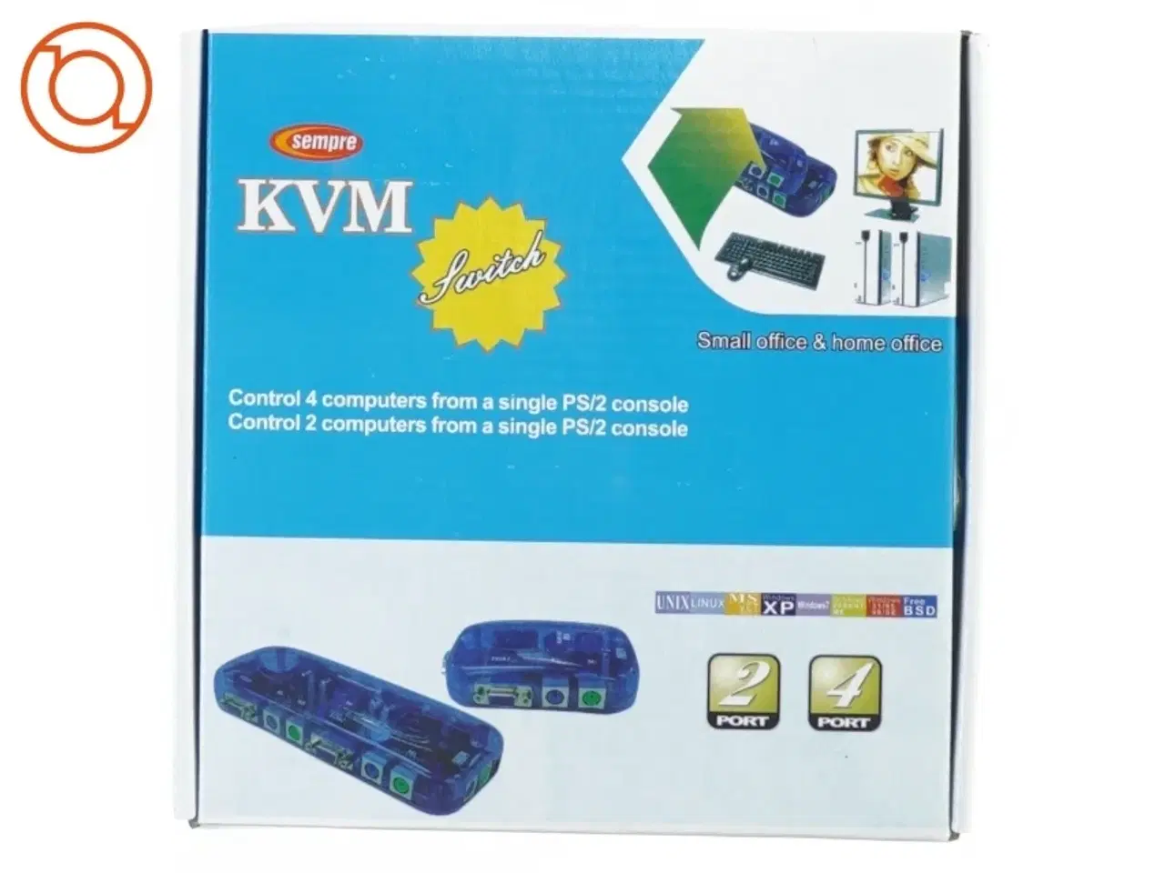 Billede 1 - Kvm switch fra Sempre (str. 19 x 5 cm)