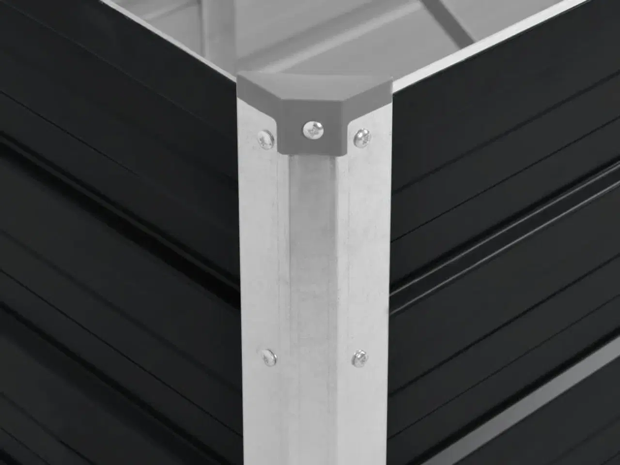 Billede 4 - Hævet plantekasse 240x80x77 cm galvaniseret stål antracitgrå