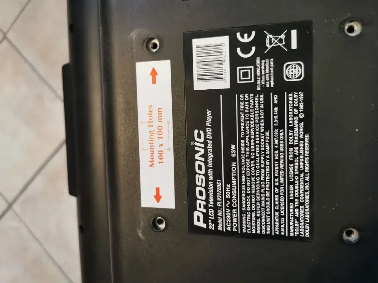 Billede 4 - Prosonic 22" tv