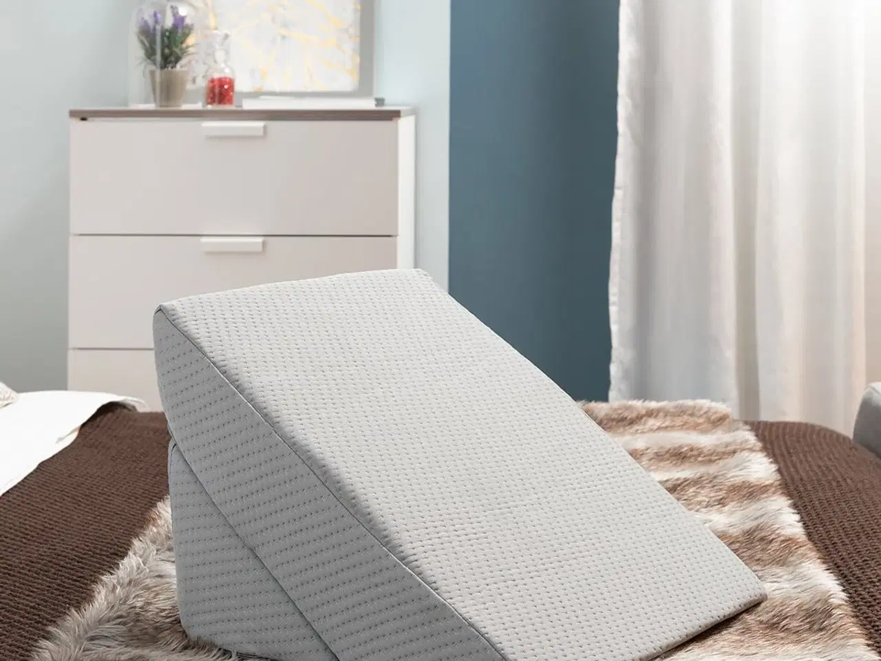 Billede 7 - Trekantet Multi-Position Dobbelt Wedge Pude Threllow InnovaGoods