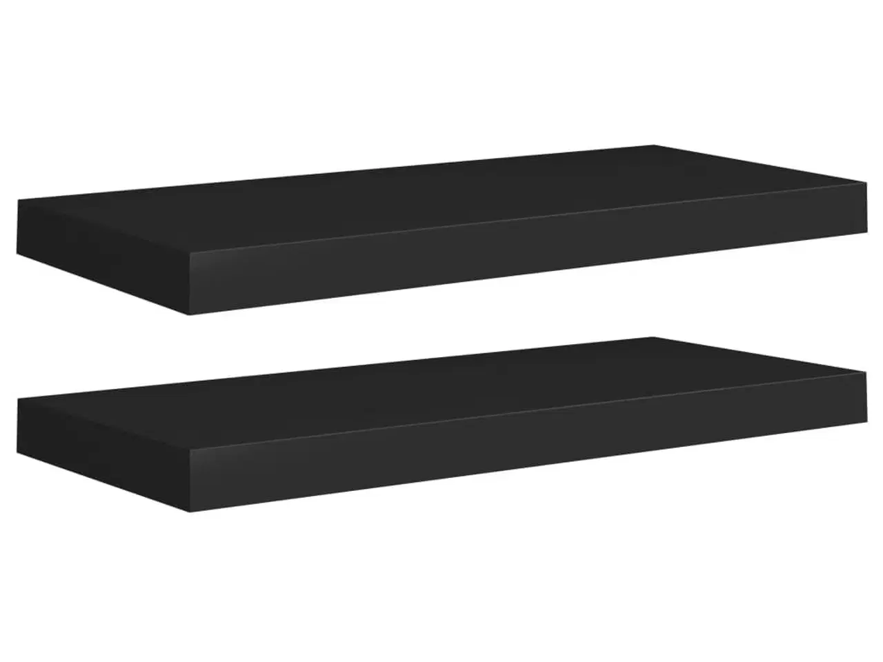 Billede 2 - Væghylder 2 stk. 60x23,5x3,8 cm MDF sort