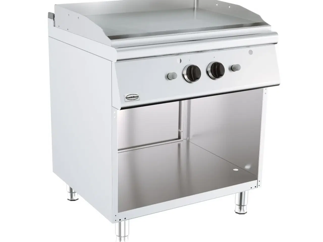 Billede 1 -  Gas Stegeplade – gulvmodel – krom glat