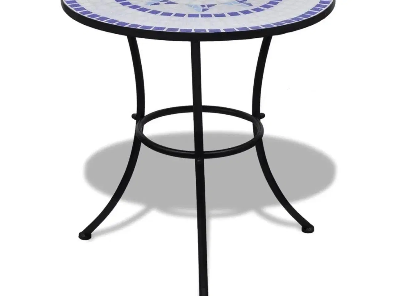 Billede 1 - Bistrobord 60 cm mosaik blå og hvid