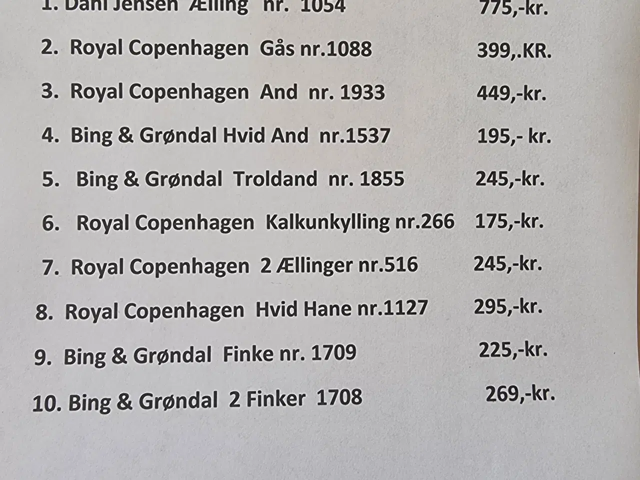 Billede 3 - Fuglefigurer Royal Copenhagen - B & G 
