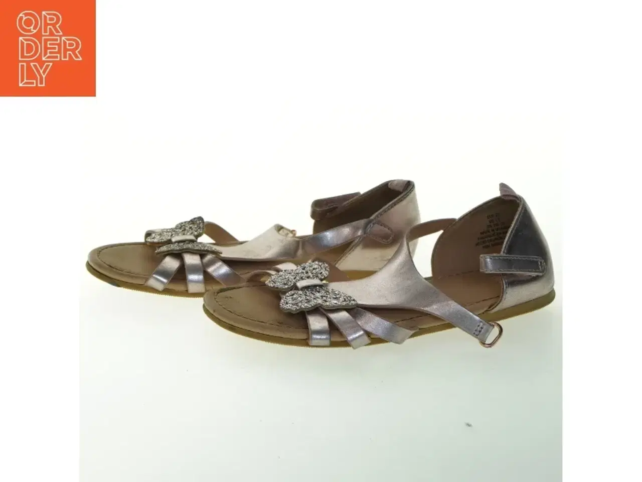 Billede 4 - Sølvfarvede sandaler med pynt fra H&M (str. 33 )