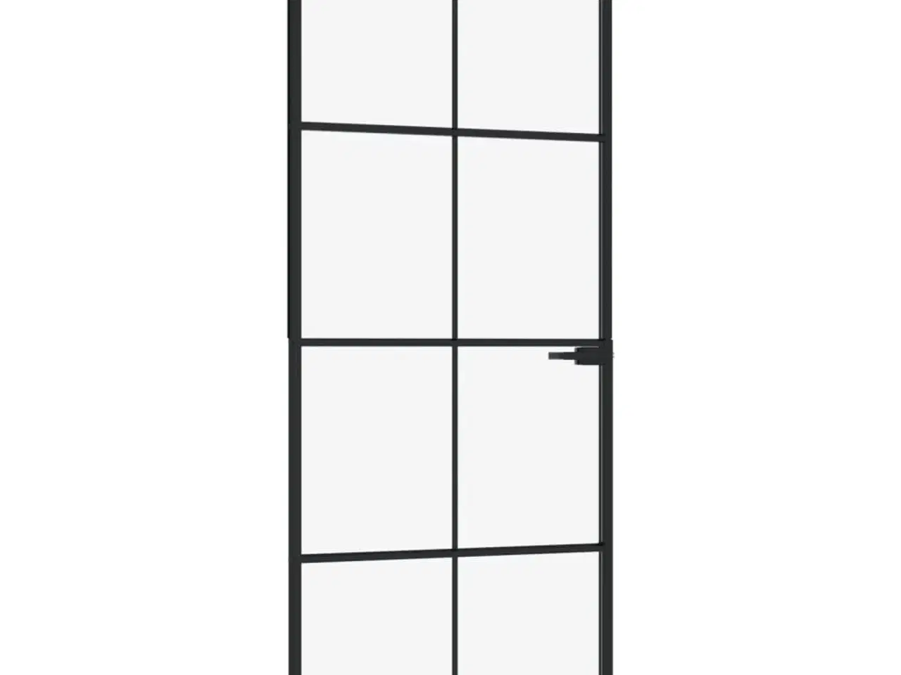 Billede 2 - Dør 83x201,5 cm hærdet glas og aluminium sort